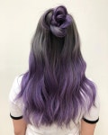 purple dip dye hair | 머리 색깔, 염색 머리, 옴브레 머리