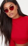 Red Cat Eye Lens Retro Sunglasses | 선글라스, 안경