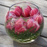 Parrot tulips in a bowl. | 꽃꽂이