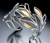 Lori Gottlieb.“Flowing Leaf” cuff bracelet. Gottlieb refers to some of her work—particularly the “Life Cycles” series...