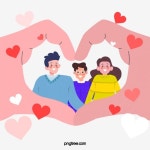 만화 손으로 그린 사랑 제스처 가족 일러스트 그림, 몸짓, 가족, 손으로 그린 PNG 일러스트 및 PSD 이미지 무료 다운로드 - Pngtree