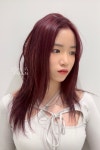 체리레드 염색, 탈색, 레드브라운, 슬릭컷 / cherry red hair color, bleach, redbrown, sleek cut