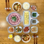 Instagram의 새댁의 집밥스타그램 🍚 집밥 / 요리 / 한식님: “금요일 저녁밥상🍚 . 오늘은 #냉이된장찌개 🍲 끓이고 #크래미계란말이... 