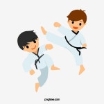 만화 손으로 그린 킥복싱 발로 차기 그림 일러스트, 어린이, 태권도, 운동 PNG 일러스트 및 PSD 이미지 무료 다운로드 - Pngtree