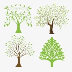 나뭇잎, 저탄소 생활, 나무 일러스트 PNG, 생명의 나무 이미지 벡터, PSD 파일 - Pngtree