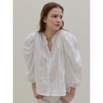 [오브오브] 마셀라 볼륨 블라우스_화이트