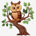 만화 나무 올빼미, 올빼미, 만화, 나무 PNG 일러스트 및 이미지 에 대한 무료 다운로드 - Pngtree
