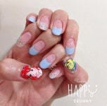 • Nail Design 인어공주🧜🏼♀️ 애리얼 핸드페인팅 네일아트 디자인 : 네이버 블로그 | 네일아트, 인어공주, 네일아트 디자인 • Nail... 