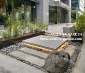 어나더가든_공개공지,빌딩조경, 여의도 sk빌딩, 금속플랜터, 포장공사, 조명디자인, 정원디자인, 파고라디자인