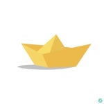 노란 종이배 일러스트 ai 다운로드 download yellow paper boat vector