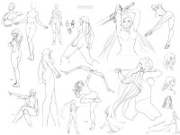 그림 자료 / 구도 그리기 / 액션 구도 / 커플 구도(2인)