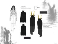 portfolio fashion design look 5 coloured flats | 그리기