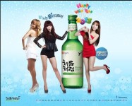 Pin page 처음처럼 광고 내가 좋아하는 여자가수는 다모였네~ | Beer poster, Soju bottle, Bottle