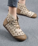 Beautiful Gladiator Walking Sandals Beige Genuine Leather Ankle boots Beige-EU 38/ US 7/ UK 5 Brown Genuine Leather Ankle boots... 