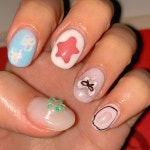 @mod_moood 🌷 spring nail 🫶🏻 - 2023 | 네일, 봄 네일, 젤네일