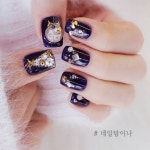 Nails Beauty Nails Beauty | 검은 매니큐어, 매니큐어, 네일아트