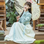 Buy Nuwa Hanfu Set: Long-Sleeve Top + Pleated Maxi Skirt + Scarf | YesStyle - 2020 | 옷, 전통 의상, 디자인