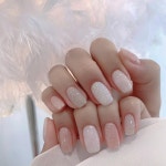 60,000won #코튼시럽네일 ☁️ 🌸💕🤍 ⠀⠀⠀⠀⠀⠀⠀⠀⠀⠀⠀ •서초점 카톡채널… | Cute gel nails, Pretty nails, Nails... 