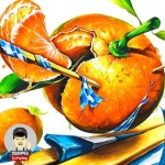 [천년의미소 기초디자인] | 귤, 젓가락, 나무