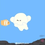 [배경화면] 몽몽이와 물고기친구🐶🐠