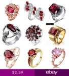 Fashion Women Man Jewelry Silver Ruby Gem Wedding Band Memorial Ring strong | 쥬얼리, 보석, 반지