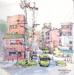 감기 조심하세요! . . #부산 #동래 #urbansketchers #어반스케치 #urbansketch #일러스트레이션 #여행드로잉#유니의여행드로잉 #yunidraw