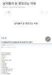 남자들이 돈 못모으는 이유
