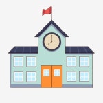 오렌지 게이트 학교 일러스트 만화 붉은 깃발, 학교 클립 아트, 오렌지 게이트, 학교 일러스트 PNG 일러스트 및 PSD 이미지... 