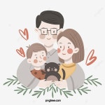 만화 일러스트 손으로 그린 가족 요소, 가족 클립 아트, 가족, 부모의 PNG 일러스트 및 PSD 이미지 무료 다운로드 - Pngtree