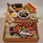 Miniature food  소풍가는 날  #미니어쳐#미니어쳐음식#김밥#피크닉#소풍#miniaturefood #miniature #picnic#handmade #手作 #紫菜饭... 