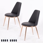 비에프컴퍼니 골드 써클체어 식탁의자 블랙 2개입 + 고무발통커버 8p 비에프컴퍼니 골드 써클체어 식탁의자 블랙 2개입... 