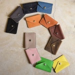 Leather Envelope Card Holder / Leather Card Case leather | 동전 지갑, 가죽소품
