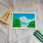 𝐚𝐫𝐨𝐮𝐧𝐝 𝐲𝐨𝐮.오일 파스텔 하늘과 나무 그리기🌳 - 2021 | 오일 파스텔 드로잉, 나무 그리기, 파스텔