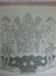 일월오봉도삽병 창덕6422 과정 1 일월오봉도삽병 창덕6422 과정 1 | Pattern, Inspiration