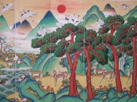 SIPJANGSAENGDO / 십장생도 (Painting of Ten Symbols of Longevity)