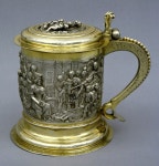 Silver tankard with Queen of Sheba by Otto Schwerdfeger, 1686-1689, Muzeum Uniwersytetu Jagiellońskiego (MUJ) | 시계 태엽