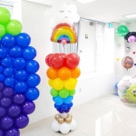 셈퍼텍스코리아 벌룬아트센터 on Instagram: “구름 은박풍선과 무지개 은박풍선을 이용한 간단한 풍선기둥... 