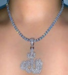 하이 퀄리티 블링블링 CZ 알라 펜던트 목걸이, 아이스 여성 쥬얼리, 5A 큐빅 힙합, 2024 신상