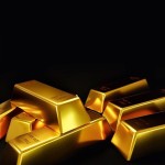 Premium Photo | Gold bar ingot on a black in stock market. Gold Bar Ingot on a Black Background