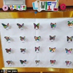 아이들과 열심히 #봄맞이 준비!😁😊💕 야호~주말!!!! . #봄환경구성 #공동작품#꿀벌#나비 #유치원#만들기#만4세 #직장스타그램 #종이접기