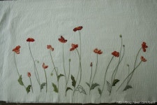 야생화자수(도안포함)-양귀비 : 네이버 블로그 | Embroidery works, Embroidery designs, Japanese embroidery