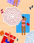 I drew a beach from the sun’s point of view. 21데이드로잉클럽 16일차 주제는 ‘태양’입니다☀️ 저는 햇살이 좋은 날엔... 