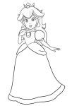 슈퍼 마리오 브라더스의 피치 공주 01 색칠하기 | Princesas dibujos, Princesa peach, Mario bros para colorear