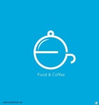 커피 식당 로고 일러스트 ai 무료다운로드 free coffee food logo | 로고, 웹디자인, 템플릿
