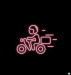 배달 네온 일러스트 백터 ai 다운로드 Delivery neon vector - 어반브러시