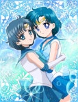 二人のセーラーマーキュリー | 水羽 [pixiv] | 애니메이션 아트, 세일러문, 애니메이션