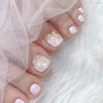 네일유메 on Instagram: “👰🏻🎀🦢💅🏻💗 #유메_패디 추천 봄패디젤☺️ . . . . . .…” | つま先ネイルデザイン, 足の爪... 