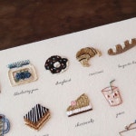 Pin page 조이스티치 프랑스자수 embroidery on Instagram: 시원한 커피와 디저트가 잘어울리는 날이에요  7월1일 월요일 낮... 