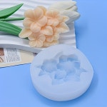 Temu｜캔들, 비누 및 점토용 다용도 실리콘 몰드 - 꽃무늬 DIY 공예 재료 Molde de Silicona Versátil para Velas... 