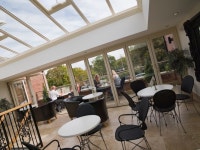 Cream Bi-Folds in Cafe | 카페, 문